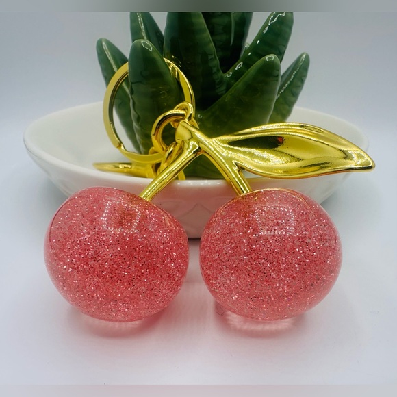 Cherries Bag Charm Key Chain - Picture 2 of 5